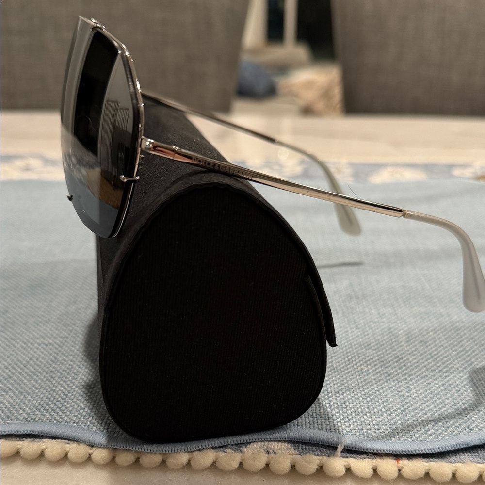 Dolce & Gabbana Silver Aviator Sunglasses - Picture 3 of 4